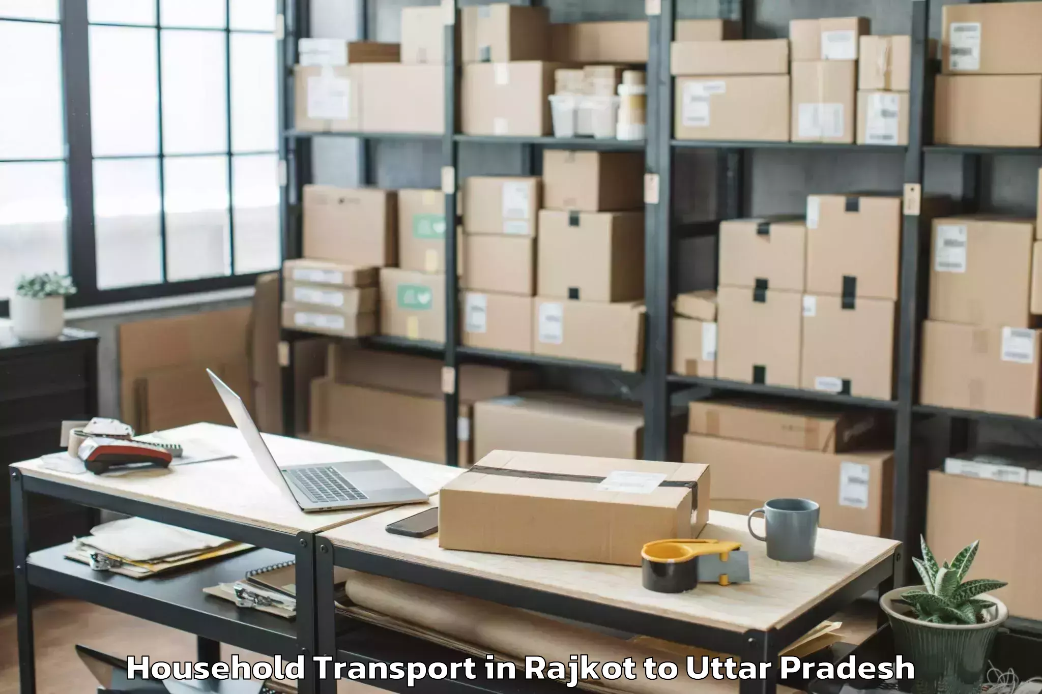 Professional Rajkot to Khadda Household Transport